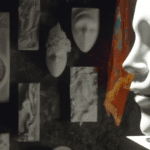 galleria d’arte moderna con sculture e dipinti