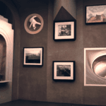 an elegant art gallery