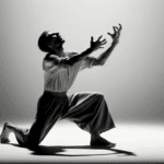 DALL·E 2023-11-07 01.05.59 – Create a 16_9 image capturing the essence of performance art, depicting an abstract, emotive performance in a minimalistic setting. The image should s