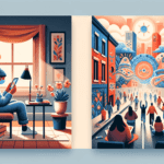 DALL·E 2023-11-07 01.39.15 – Design two 16_9 cover images for the article ‘How Can Art Help Us Navigate the Pandemic_’. The first image should portray a comforting scene with art