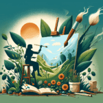 DALL·E 2023-11-07 01.41.13 – Design a 16_9 cover image for the article ‘Can Sustainability Become a Canvas for Modern Art_’. The image should illustrate the concept of eco-friendl