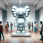 kaws-A-toy-in-the-style-of-a-modern-abstract-and-minimalistic-design-resembling-the-works-of-KAWS-displayed-in-a-museum.-The-toy-is-characterized-by-it-1
