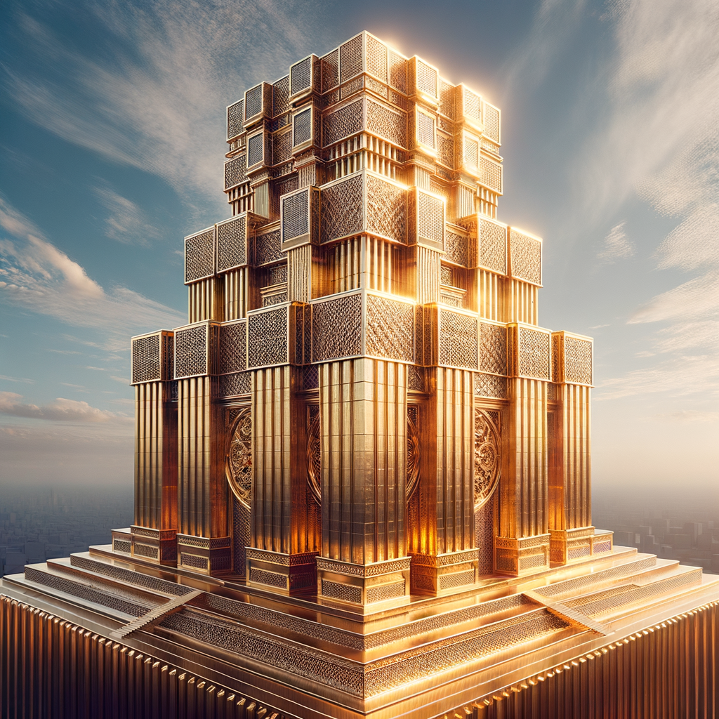 una torre d\'oro come fondazione prada