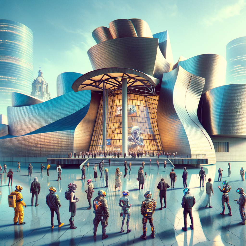 Il Guggenheim Bilbao, con la sua audace collezione di arte contemporanea, potrebbe ospitare un evento in stile cyberpunk. Immagina artisti e tecnologi in abiti high-tech che si aggirano tra le opere di Koons e Hirst, mentre DJ suonano musica techno. Secondo il sito ufficiale del museo, l\'edificio stesso è un capolavoro di architettura post-moderna, il che lo rende il luogo ideale per un evento del genere.