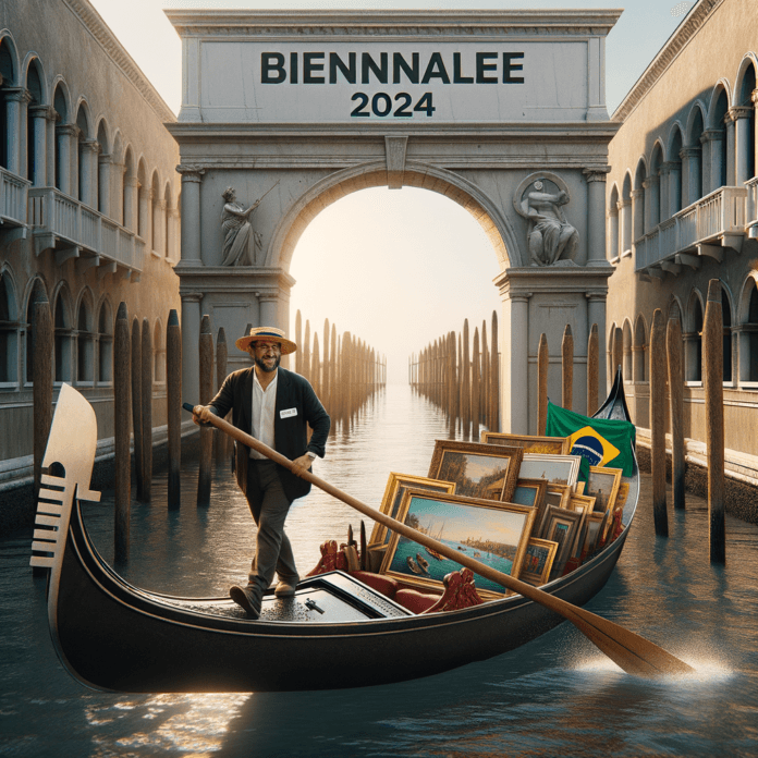 Adriano Pedrosa, il curatore queer della Biennale di Venezia 2024 Adriano Pedrosa è un nome che risuona con rispetto e ammirazione nel mondo dell'arte contemporanea. Questo rinomato curatore brasiliano è stato recentemente nominato curatore della Biennale di Venezia 2024, un evento di grande prestigio nel panorama artistico internazionale rappresentalo come gondoliere alla guida Una gondola piena di quadri al suo interno che naviga nei canali di venezia e si appresta ad entrare in un arco con la scritta BIENNALE 2024 per l'ingresso di un molo Adriano Pedrosa, il curatore queer della Biennale di Venezia 2024 Adriano Pedrosa è un nome che risuona con rispetto e ammirazione nel mondo dell'arte contemporanea. Questo rinomato curatore brasiliano è stato recentemente nominato curatore della Biennale di Venezia 2024, un evento di grande prestigio nel panorama artistico internazionale rappresentalo come gondoliere alla guida Una gondola piena di quadri al suo interno che naviga nei canali di venezia e si appresta ad entrare in un arco con la scritta BIENNALE 2024 per l'ingresso di un molo