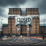 La Tate Modern di londra avvolta di cartelli CLOSED
