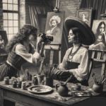 una immagine ispirata alla fotografa Tina Modotti che fotografa l’artista messicana Frida Kahlo,