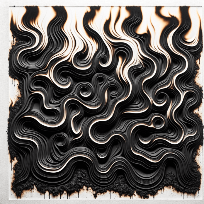 In queste opere, Burri ha bruciato la tela con un cannello, creando forme nere e carbonizzate che contrastano con il bianco della tela non bruciata. In queste opere, Burri ha bruciato la tela con un cannello, creando forme nere e carbonizzate che contrastano con il bianco della tela non bruciata.