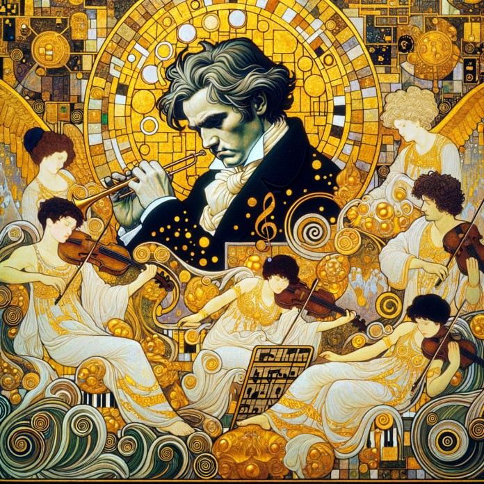 Il Fregio di Beethoven è considerato uno dei capolavori di Klimt. Creato nel 1902 per la 14ª esposizione della Secessione viennese, questo fregio murale è un omaggio alla Nona Sinfonia di Beethoven e rappresenta la lotta dell'umanità verso la felicità in un mondo di sofferenza e malvagità.