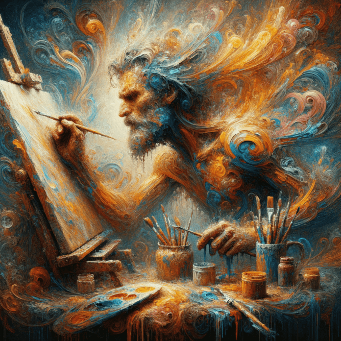 Le opere di Riopelle sono note per la loro energia e vitalità. Utilizzava una tecnica chiamata tachisme, che coinvolge l'applicazione di pittura in modo spontaneo e intuitivo. Questo stile ha portato a opere che sono dense e ricche di texture, con pennellate che sembrano quasi tridimensionali sulla tela.