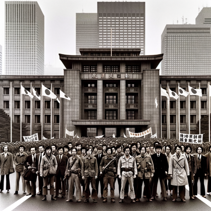 Il 25 novembre 1970 irruppero nel quartier generale delle Forze di autodifesa giapponesi a Tokyo