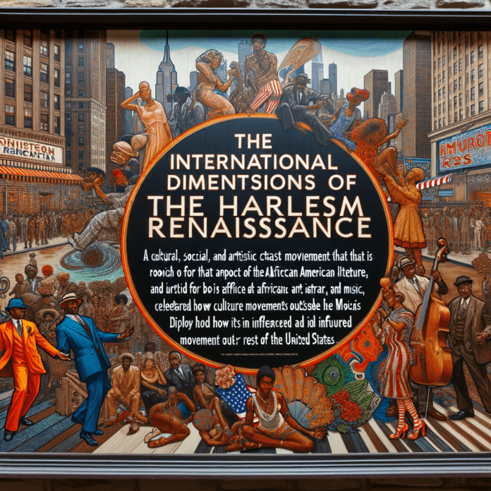 Il Rinascimento di Harlem, un movimento culturale, sociale e artistico che ha preso piede negli anni '20 a New York, è spesso celebrato per il suo impatto sulla letteratura, l'arte e la musica afroamericana. Tuttavia, ciò che rende questo periodo storico particolarmente affascinante è la sua natura intrinsecamente internazionale, che ha visto un dialogo culturale tra gli Stati Uniti e il resto del mondo. Questo articolo esplora le dimensioni internazionali del Rinascimento di Harlem, evidenziando come ha influenzato e è stato influenzato da movimenti culturali al di fuori degli Stati Uniti. Il Rinascimento di Harlem, un movimento culturale, sociale e artistico che ha preso piede negli anni '20 a New York, è spesso celebrato per il suo impatto sulla letteratura, l'arte e la musica afroamericana. Tuttavia, ciò che rende questo periodo storico particolarmente affascinante è la sua natura intrinsecamente internazionale, che ha visto un dialogo culturale tra gli Stati Uniti e il resto del mondo. Questo articolo esplora le dimensioni internazionali del Rinascimento di Harlem, evidenziando come ha influenzato e è stato influenzato da movimenti culturali al di fuori degli Stati Uniti.