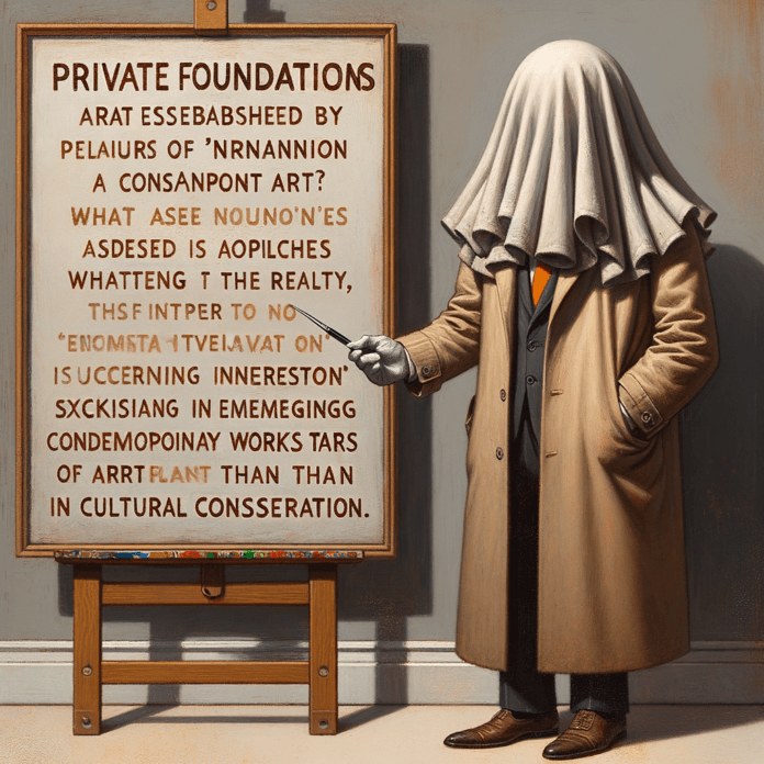 Le fondazioni private, spesso istituite da collezionisti, portano con sé un'aura di permanenza e di impegno culturale. Tuttavia, come emerge da un recente post su Instagram del collezionista e consulente Ralph DeLuca riportato da Artnet, ciò che appare non sempre corrisponde alla realtà. Nel post, DeLuca ironizza sul numero crescente di fondazioni "sconosciute" che sembrano più interessate a operazioni speculative su opere d'arte emergenti e contemporanee che alla conservazione culturale. Le fondazioni private, spesso istituite da collezionisti, portano con sé un'aura di permanenza e di impegno culturale. Tuttavia, come emerge da un recente post su Instagram del collezionista e consulente Ralph DeLuca riportato da Artnet, ciò che appare non sempre corrisponde alla realtà. Nel post, DeLuca ironizza sul numero crescente di fondazioni "sconosciute" che sembrano più interessate a operazioni speculative su opere d'arte emergenti e contemporanee che alla conservazione culturale.