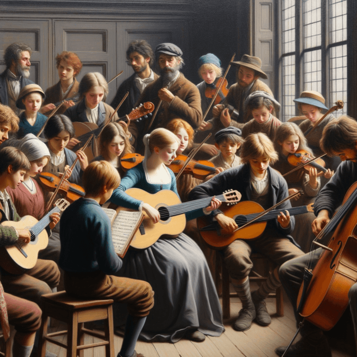 Le opere di Frans Hals sono caratterizzate da un uso audace del colore e da una pennellata libera e espressiva, che conferiscono ai suoi ritratti una sorprendente vivacità. Tra le sue opere più note, troviamo: "La lezione di musica": un gruppo di giovani intenti a suonare e cantare, raffigurato con una spontaneità che sembra anticipare la fotografia.