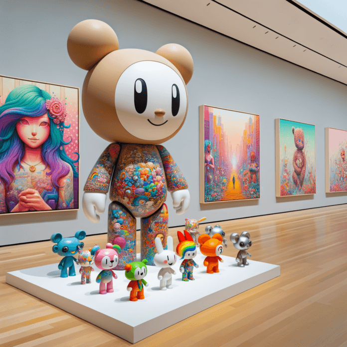 L'esposizione serve anche come promemoria, o introduzione, ai personaggi e alle figure che hanno definito il marchio di Murakami nel corso degli ultimi due decenni. Opere rappresentative come le sculture di Kaikai e Kiki e il coloratissimo Mr. DOB sottolineano l'impronta duratura dell'artista nel mondo dell'arte contemporanea. L'esposizione serve anche come promemoria, o introduzione, ai personaggi e alle figure che hanno definito il marchio di Murakami nel corso degli ultimi due decenni. Opere rappresentative come le sculture di Kaikai e Kiki e il coloratissimo Mr. DOB sottolineano l'impronta duratura dell'artista nel mondo dell'arte contemporanea.