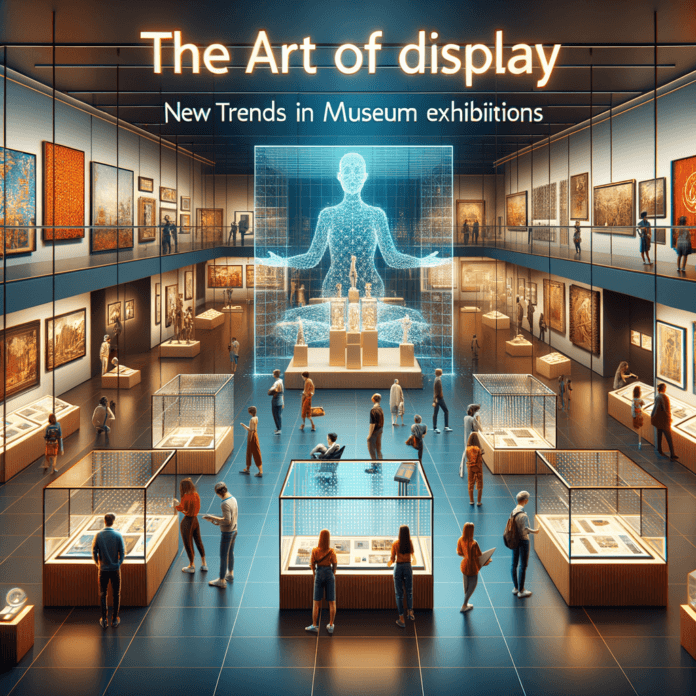 "L'Arte di Esibire: Nuove Tendenze nelle Esposizioni Museali" Analizza le ultime tendenze nelle tecniche espositive, che mirano a rendere le collezioni museali più accessibili e coinvolgenti per un pubblico più ampio.