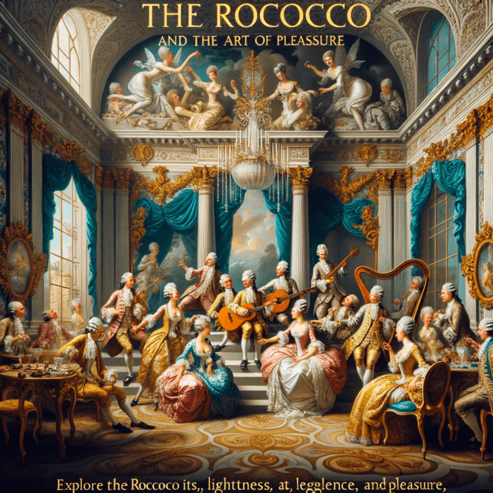 "Il Rococò e l'Arte del Piacere" Indaga sul rococò, con il suo interesse per la leggerezza, l'eleganza e il piacere, riflettendo le corti europee del XVIII secolo. "Il Rococò e l'Arte del Piacere" Indaga sul rococò, con il suo interesse per la leggerezza, l'eleganza e il piacere, riflettendo le corti europee del XVIII secolo.