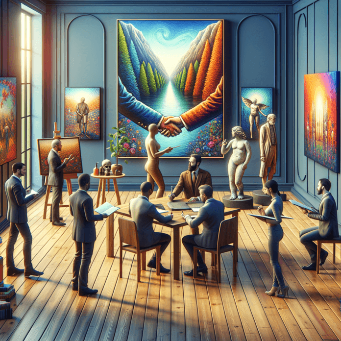 Agenti d'Arte: Negoziatori Tra Talento e Mercato. Analizza il ruolo degli agenti d'arte nel moderno mercato artistico, esplorando come negoziano tra gli artisti che rappresentano e le gallerie o i collezionisti. Agenti d'Arte: Negoziatori Tra Talento e Mercato. Analizza il ruolo degli agenti d'arte nel moderno mercato artistico, esplorando come negoziano tra gli artisti che rappresentano e le gallerie o i collezionisti.