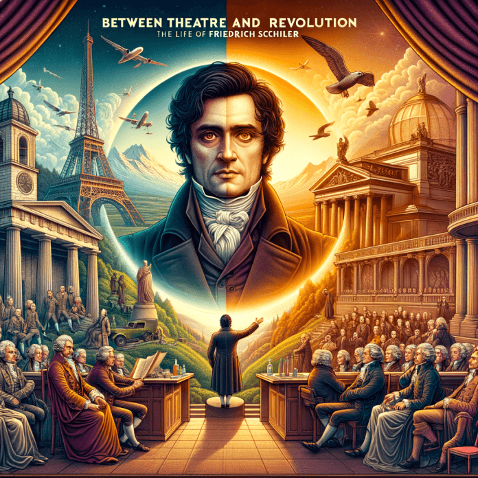 "Tra Teatro e Rivoluzione: La Vita di Friedrich Schiller" Una panoramica della vita di Schiller, esaminando il suo doppio ruolo di drammaturgo e attivista, e come questi aspetti si siano intrecciati nel contesto delle turbolenze politiche del suo tempo. "Tra Teatro e Rivoluzione: La Vita di Friedrich Schiller" Una panoramica della vita di Schiller, esaminando il suo doppio ruolo di drammaturgo e attivista, e come questi aspetti si siano intrecciati nel contesto delle turbolenze politiche del suo tempo.