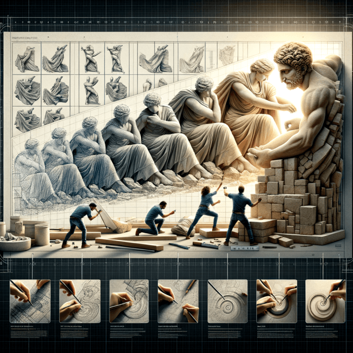 Qual è il processo creativo dietro la realizzazione di una scultura monumentale? Analizza le fasi di progettazione e realizzazione di grandi opere scultoree. Qual è il processo creativo dietro la realizzazione di una scultura monumentale? Analizza le fasi di progettazione e realizzazione di grandi opere scultoree.