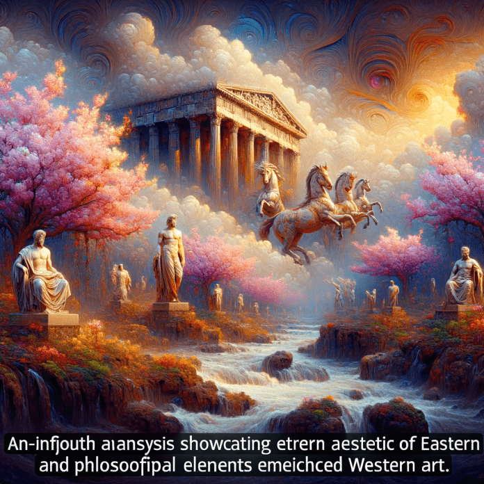 Quali sono le influenze dell'arte orientale sull'arte occidentale? Esamina come elementi estetici e filosofici orientali abbiano arricchito l'arte occidentale. Quali sono le influenze dell'arte orientale sull'arte occidentale? Esamina come elementi estetici e filosofici orientali abbiano arricchito l'arte occidentale.