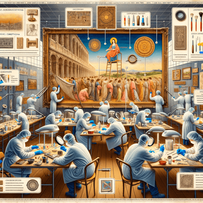 Quali sono le tecniche per conservare e restaurare opere d'arte antiche? Descrive i metodi utilizzati per preservare e restaurare opere storiche. Quali sono le tecniche per conservare e restaurare opere d'arte antiche? Descrive i metodi utilizzati per preservare e restaurare opere storiche.