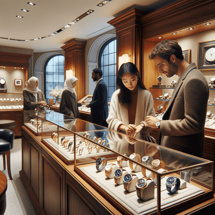 una boutique di orologi