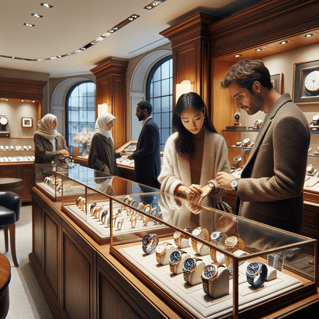 una boutique di orologi