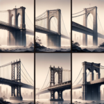 Create a realistic, high-quality photographic image inspired by the title: “I 5 ponti più famosi ne