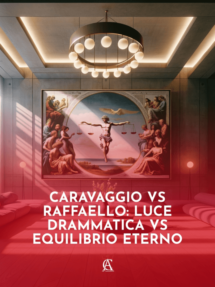 Caravaggio-vs-Raffaello-Luce-Drammatica-vs-Equilibrio-Eterno